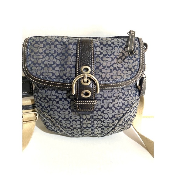 Coach vintage CC signature print canvas crossbody handbag - Picture 5 of 7